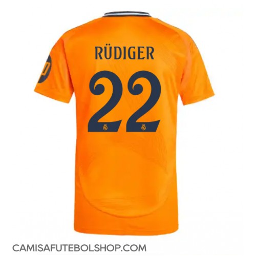 Camisa de time de futebol Real Madrid Antonio Rudiger #22 Replicas 2º Equipamento 2024-25 Manga Curta